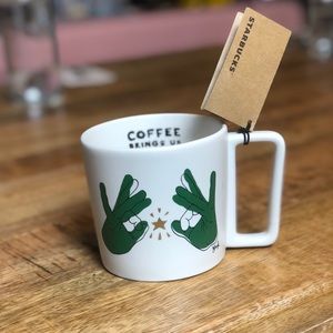 2 Pack! Starbucks Sign Language Coffee Mug Limited Edition.